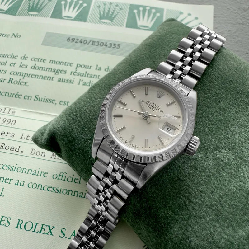 1990 Rolex Date jubilee 69240 – Box Papers – Polished and Serviced!