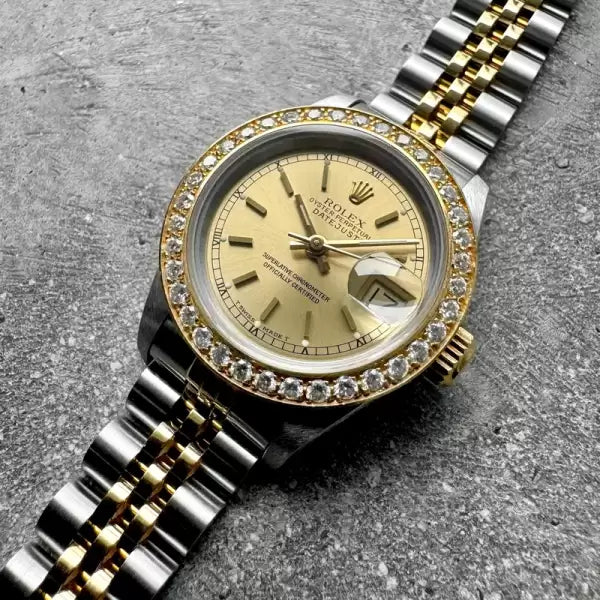 1991 26mm Rolex 69173 Two Tone Datejust Jubilee - Diamond Bezel