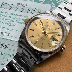 1991 Rolex 15223 Date Box Papers 2023 Rolex Service Unpolished - Coca Cola Award