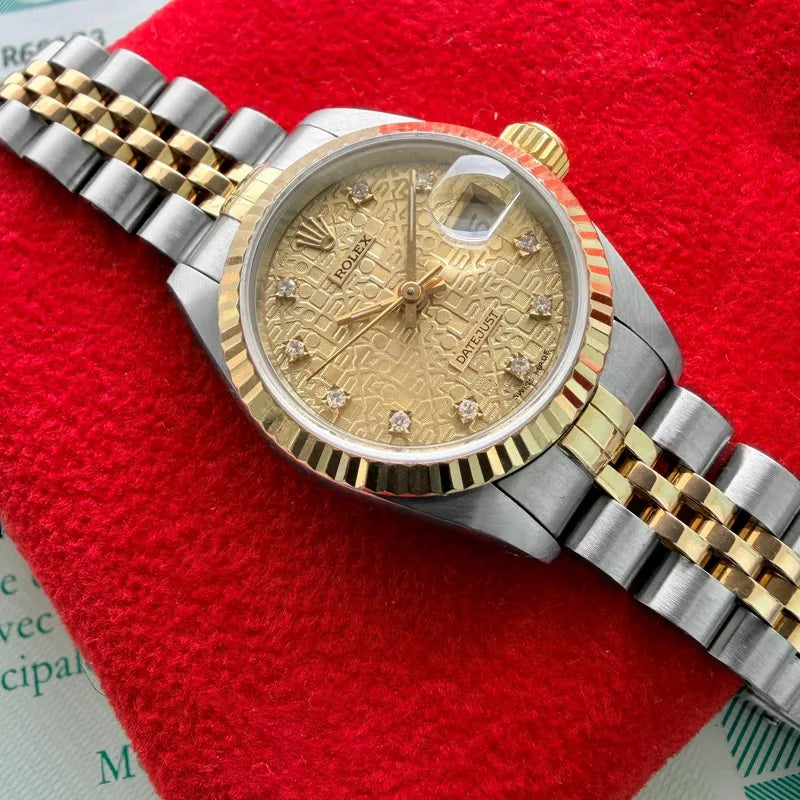 1991 Rolex Datejust Jubilee Diamond Dial 69173 - Jubilee band + Box + Papers