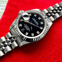 Load image into Gallery viewer, 1991 Rolex Datejust jubilee Black Diamond dial - Box Papers NOS - New Old Stock
