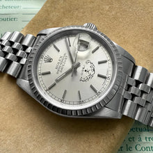 Load image into Gallery viewer, 1991 Rolex Datejust 36mm Jubilee band 16220 – Box and Papers – Saudi Arabia Dial

