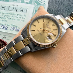 1993 Rolex 15233 Datejust Date - Box + Warranty papers dated 1994
