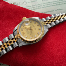 Load image into Gallery viewer, 1993 Rolex 69173 Datejust Diamond Dial Jubilee Serviced Box + Papers Unpolished
