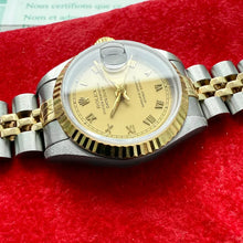 Load image into Gallery viewer, 1995 Rolex 69173 Datejust Roman Numeral Dial Jubilee Serviced Box + Papers
