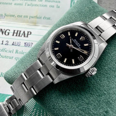 1997 Rolex Date 67180 - Box Papers - Polished and Serviced! Black Dial