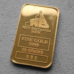1998 Johnson Matthey 20 Gram Gold Bar Struck .9999+ - New Britannia Mint