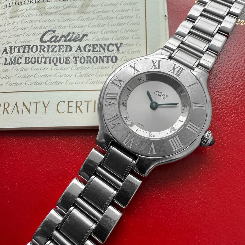 1998 Cartier Must de Cartier 21 ref 1340 – Serviced + Box and Papers