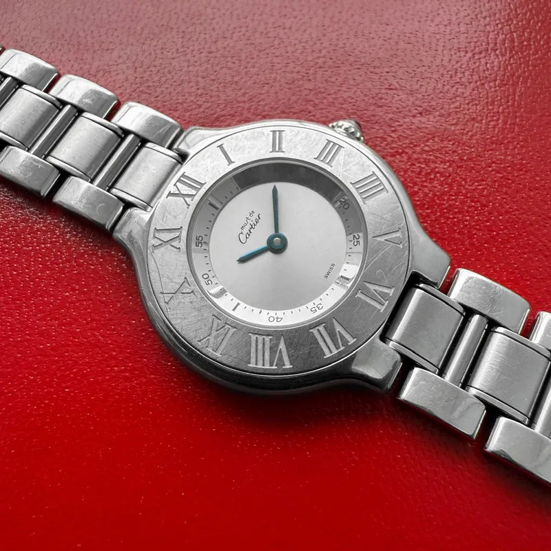 1998 Cartier Must de Cartier 21 ref 1340 – Serviced + Box and Papers