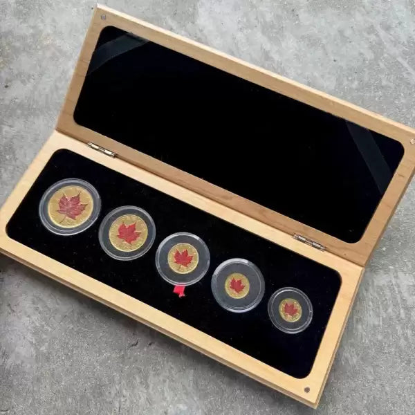 1999 20 Year Anniversary Canada 1.85oz Gold Fractional set - Coloured Set