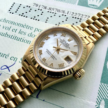 Load image into Gallery viewer, 2001 Rolex Datejust Solid Gold 79178 Box Papers Unpolished - Mother of Pearl
