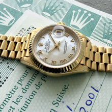 Load image into Gallery viewer, 2001 Rolex Datejust Solid Gold 79178 Box Papers Unpolished - Mother of Pearl
