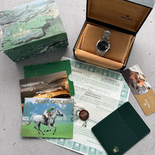 Load image into Gallery viewer, 2002 Rolex Date 34mm 15200 Black Dial – Box and Papers
