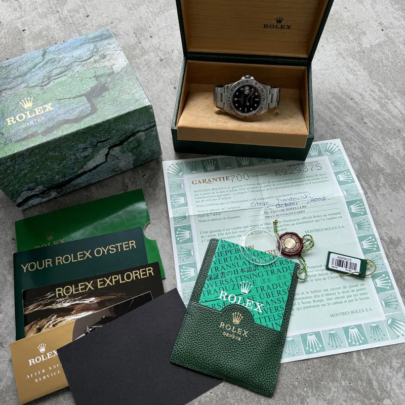2002 Rolex Explorer II Black Dial 16570 Black Dial – Box and Papers