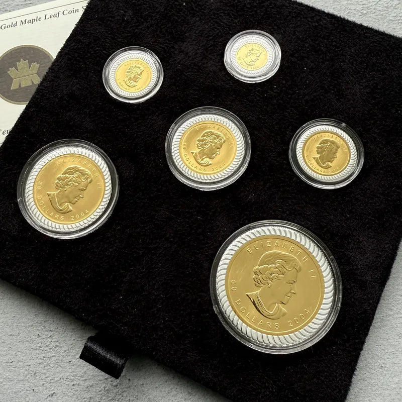 2004 25th Year Anniversary Canada 1.9oz Gold Fractional set - Bimetallic Set!