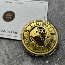 Load image into Gallery viewer, 2005 Clock $300 Canada 14KT Gold Coin – Complete Set – Low Mintage
