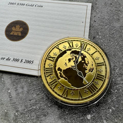 2005 Clock $300 Canada 14KT Gold Coin – Complete Set – Low Mintage