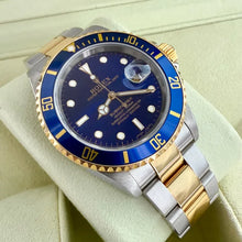 Load image into Gallery viewer, 2005 Rolex Submariner Bluesy 16613 Two Tone 16613LB - 2021 Rolex Service
