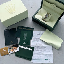 Load image into Gallery viewer, 2006 Ladies Oyster Perpetual Two Tone blue dial 76183 Box and original receipt!
