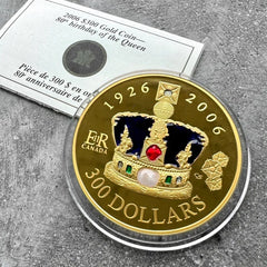 2006 Queen 80th Birthday $300 Canada 14KT Gold Coin -Complete Set - Low Mintage