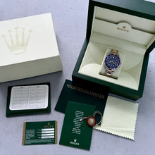 Load image into Gallery viewer, 2008 Rolex 16613 Blue Submariner 16613LB Bluesy REHAUT Serviced + Box + Papers
