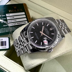 2008 Rolex 36mm Datejust stainless steel 116234 Jubilee Bracelet - fully stickered!
