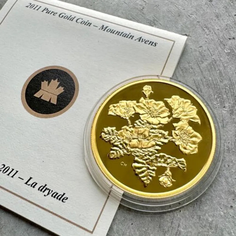 2011 Canada $350 Gold Coin 1.125 - .99999 Fine Gold - Mountain Avens