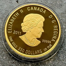 Load image into Gallery viewer, 2011 Canada $350 Gold Coin 1.125 - .99999 Fine Gold - Mountain Avens
