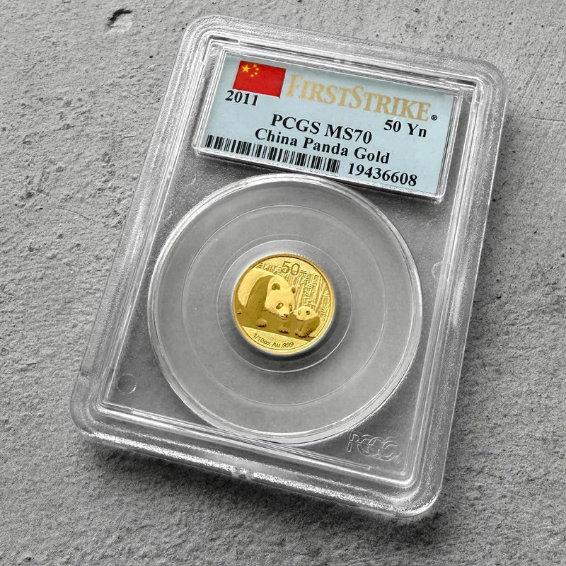2011 China Gold 1/10th Panda Gold .9999+ Fine 50 Yuan - PCGS MS 70 First Strike