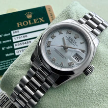 Load image into Gallery viewer, 2011 Rolex President Platinum 179166 - Box Papers + Hangtag - Light Glacier Blue
