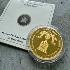 2012 Canada $350 Gold Coin 1.125 - .99999 Fine Gold - Sir Isaac Brock