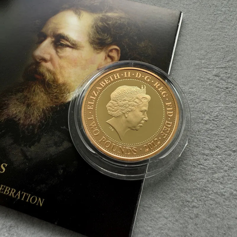 2012 United Kingdom Gold Charles Dickens Coin 200th Anniversary Celebration