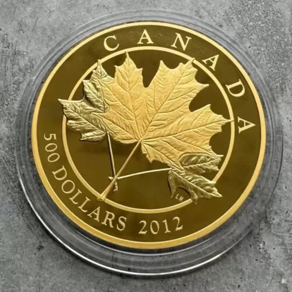 2012 Canada $500 5oz Gold Coin - Maples Leaf Forever