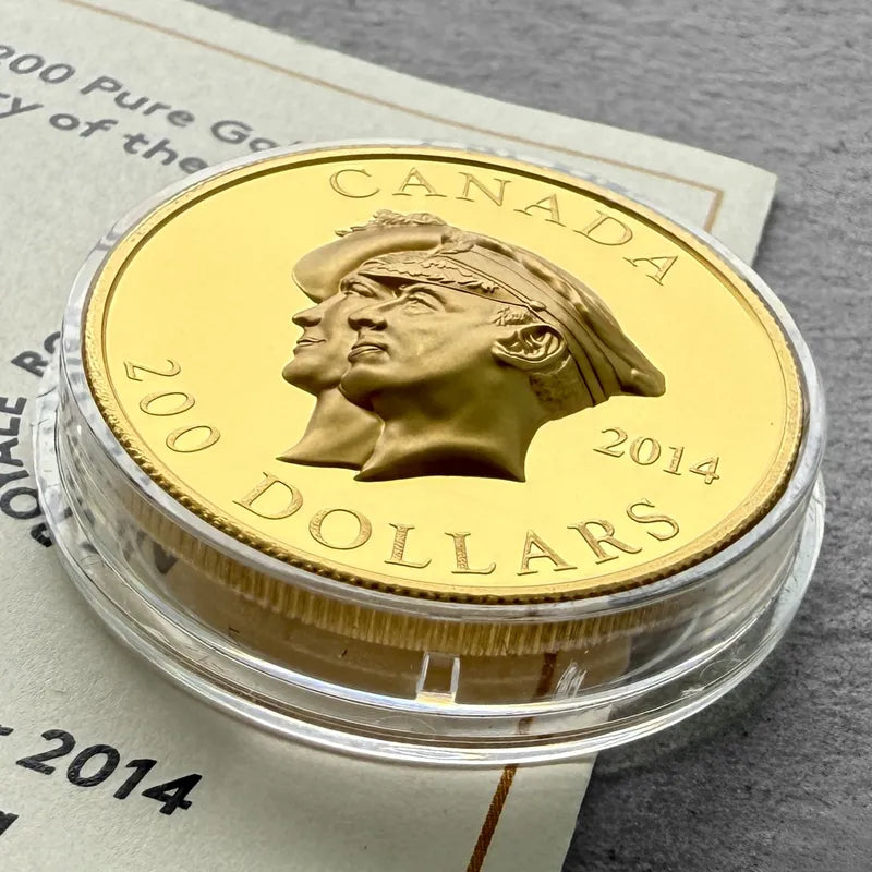 2014 $200 75th Anniversary of the First Royal Visit Canada 1.066 oz Gold Coin