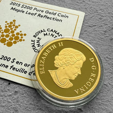 Load image into Gallery viewer, 2015 Canada Maple Leaf Reflection 1 oz Gold Coin
