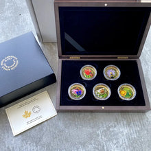 Load image into Gallery viewer, 2015 Canada Flora and Fauna set with Murano glass – 9.6oz of .9999+ fine gold
