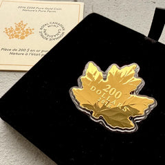 2016 Canada $200 Maple Shaped Coin 1 oz Gold Coin - Nature's pure form