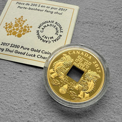 2017 Canada $200 Feng Shui Good Luck Charms - Pure Gold Coin