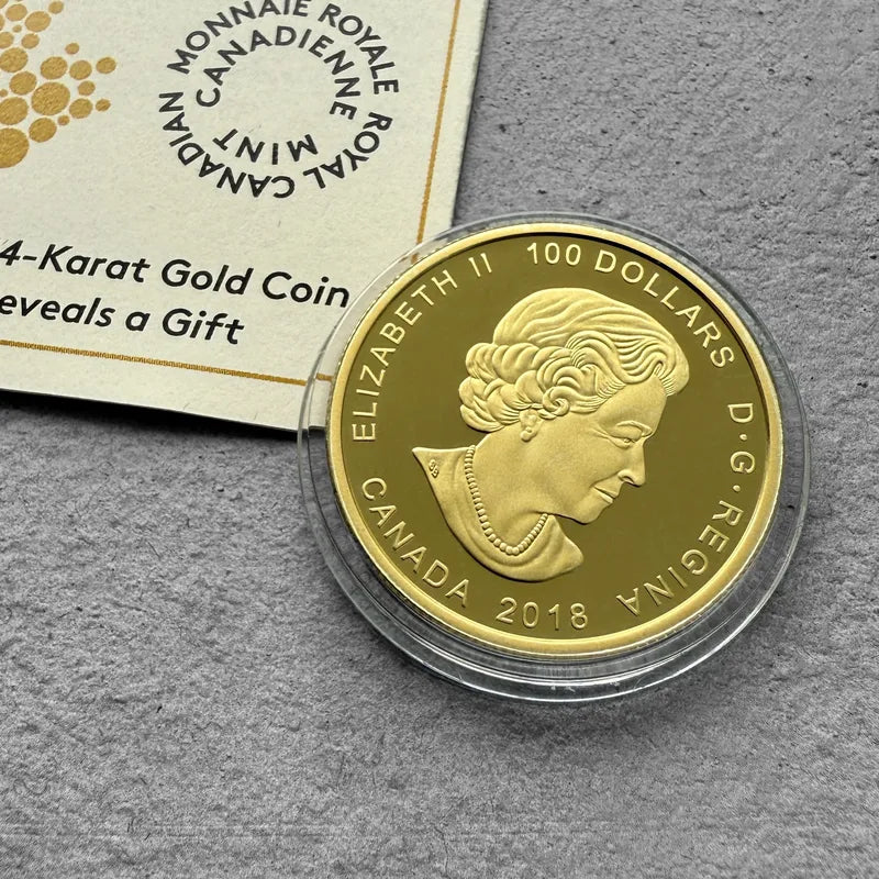 2018 Frog Reveals a Gift $100 Canada 14KT Gold Coin - Complete Set - Low Mintage