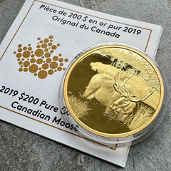 2019 Canada $200 Moose 1oz Gold Coin