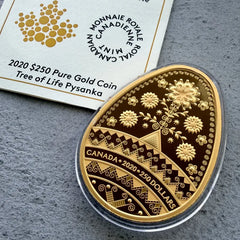 2020 Canada $250 &nbsp;1.88 oz Gold Coin - Pysanka Egg Shape
