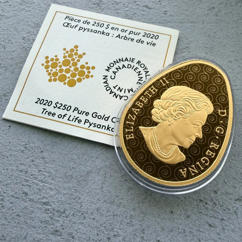 2020 Canada $250 &nbsp;1.88 oz Gold Coin - Pysanka Egg Shape