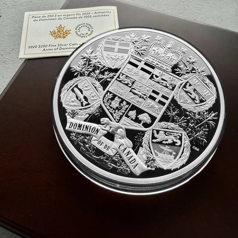 2020 Reimagined 1905 Arms of Dominion of Canada $250 Kilo Silver Coin