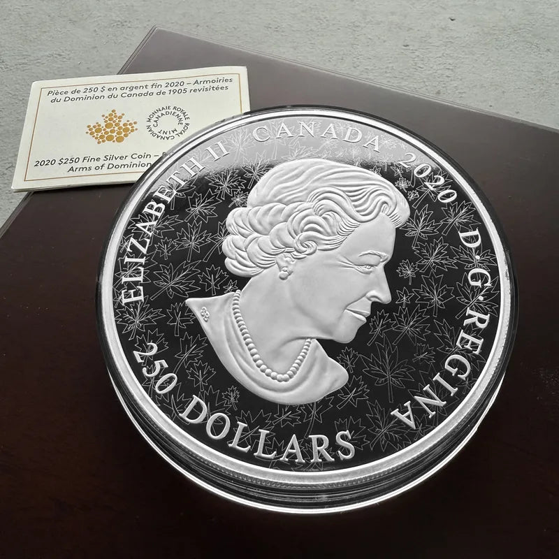 2020 Reimagined 1905 Arms of Dominion of Canada $250 Kilo Silver Coin