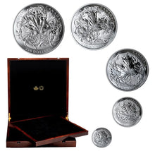 Load image into Gallery viewer, 2020 The Canadian Maple Masters Collection5 coin set Canada $250 Kilo Silver Coin Mintage 250 sets
