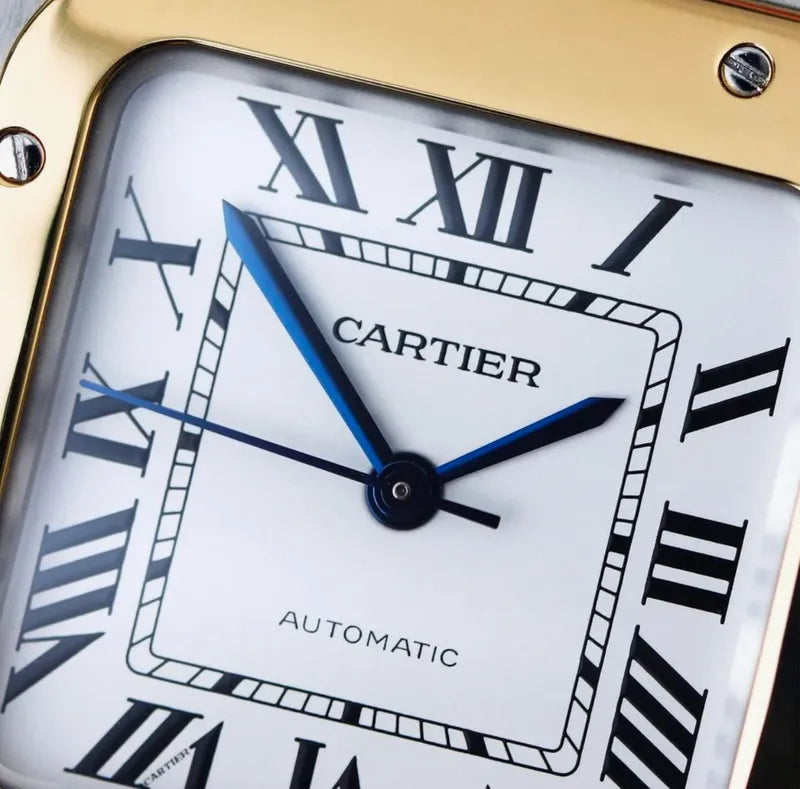 2021 35mm Cartier Santos Medium 4075 W2SA0016 Box Papers +Leather band