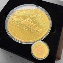 Load image into Gallery viewer, 2021 Canada $1 Quintessential Voyageur Dollar Kilo Gold Coin - 40 Mintage
