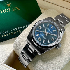 2021 Ladies Rolex 26mm Datejust 176200 - Blue Dial – Box + Papers