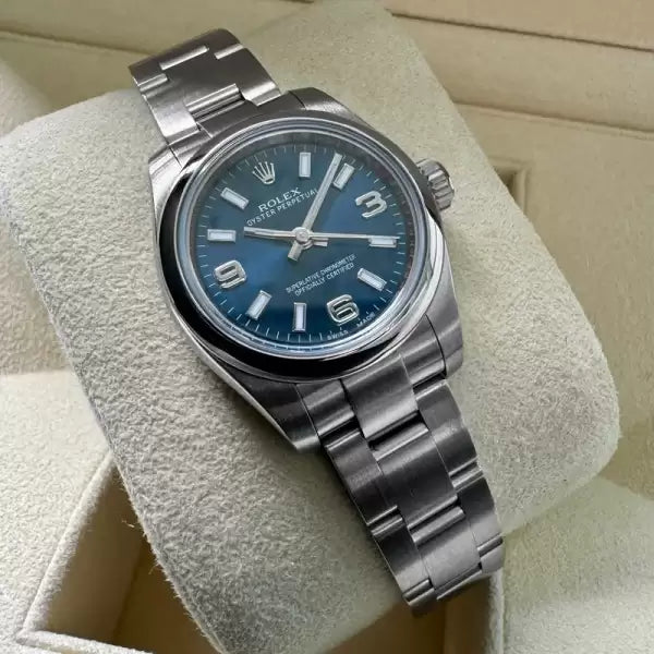 2021 Ladies Rolex 26mm Datejust 176200 - Blue Dial – Box + Papers