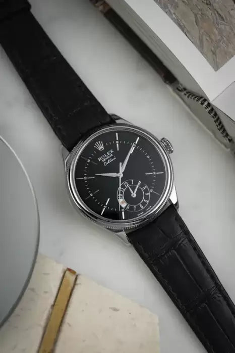 2021 Rolex Cellini Dual Time 50529 - Black Dial - Box Papers